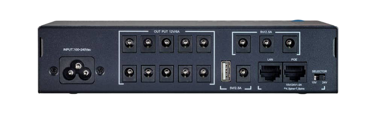 یوپیاس POE UPS دوربین مداربسته خرید UPS شبکه منبع تغذیه POE UPS با باتری لیتیومی یوپیاس 110 وات UPS برای مودم و روتر